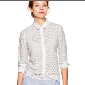 GAP White Polka Dot Blouse